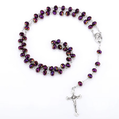Colar Rosário Sacro Studio em cristal púrpura