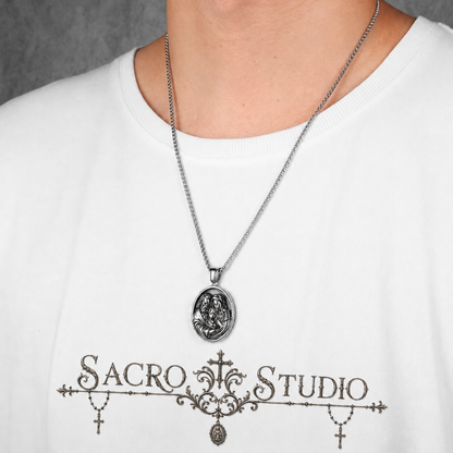 Holy Family Stainless Steel Necklace - Protection and Unity