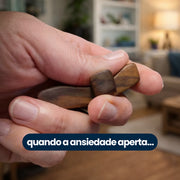 Cruz de Bolso Artesanal em Madeira