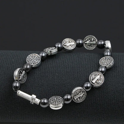 Pulseira São Bento em composição escura