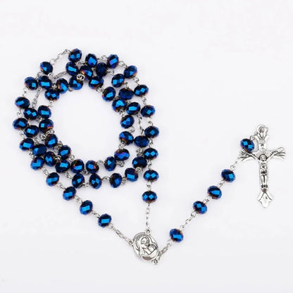 Collar Rosario Idrix Sacro Studio en Cristal y Acero Inoxidable