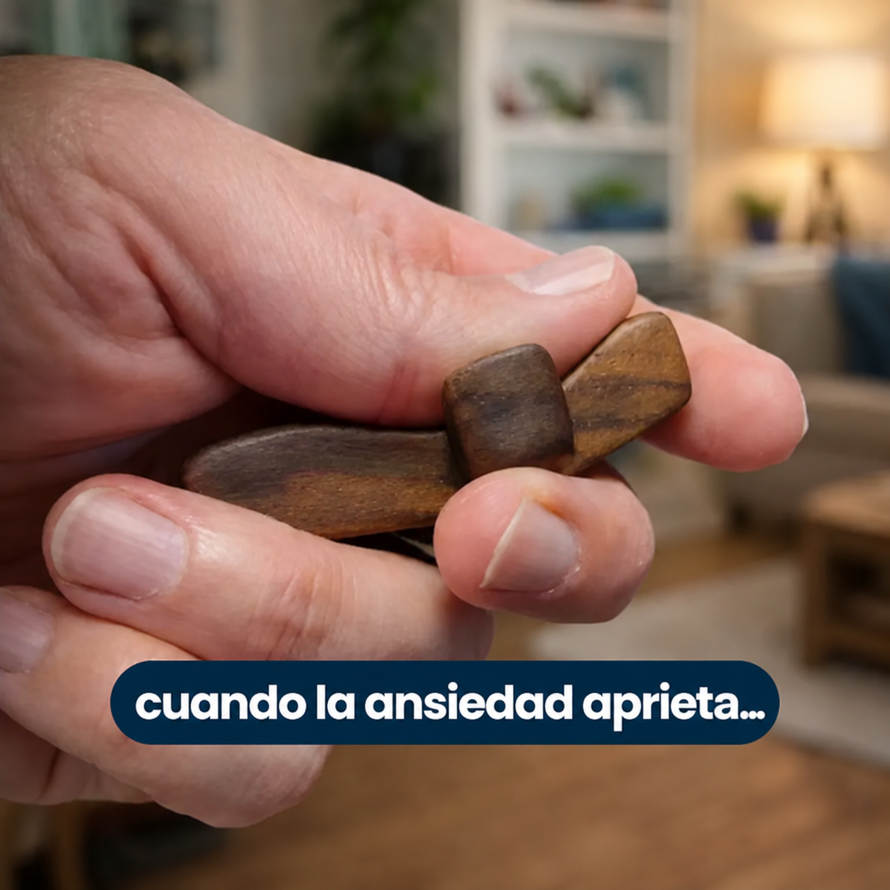 Cruz de bolsillo artesanal de madera