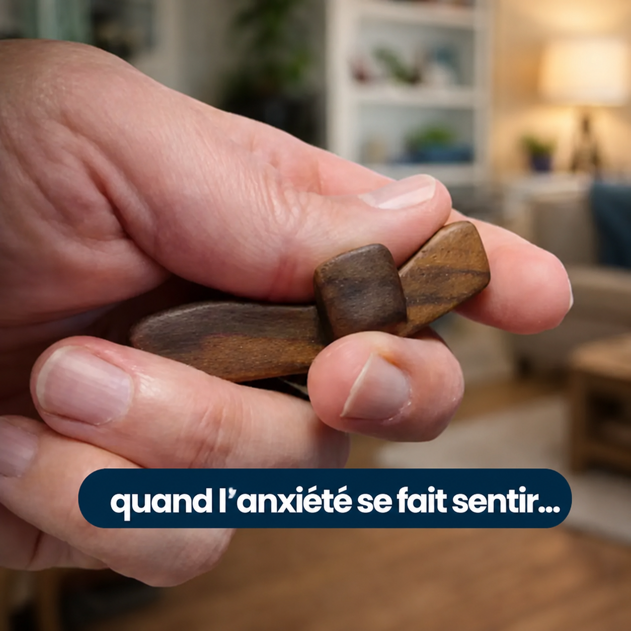 Croix de poche artisanale en bois